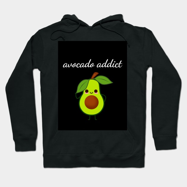 Avocado Addict Hoodie by PinkPandaPress